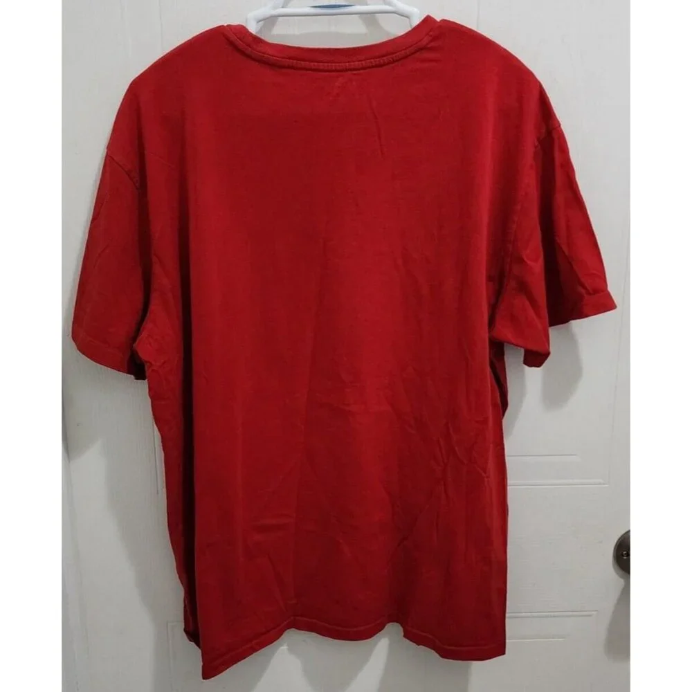 Polo Ralph Lauren Red Short Sleeve T Shirt Size XL Blue Pony Logo 100% Cotton‎